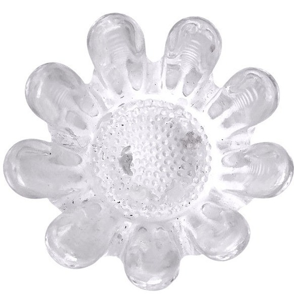 Vintage Clear Art Glass Vase Mid Century Modern Brutalist Crown Petal Design - Picture 2 of 4